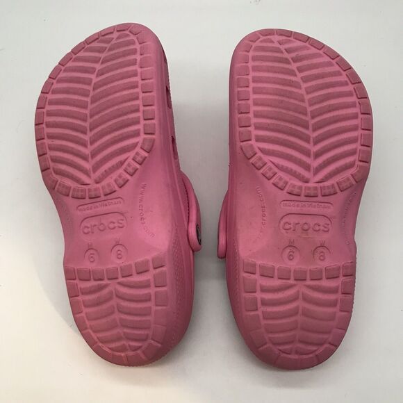 Crocs Classic Pink Clog Men's 6 - Women's 8  Comfort Shoe Slip On Water Sandal - Picture 10 of 11